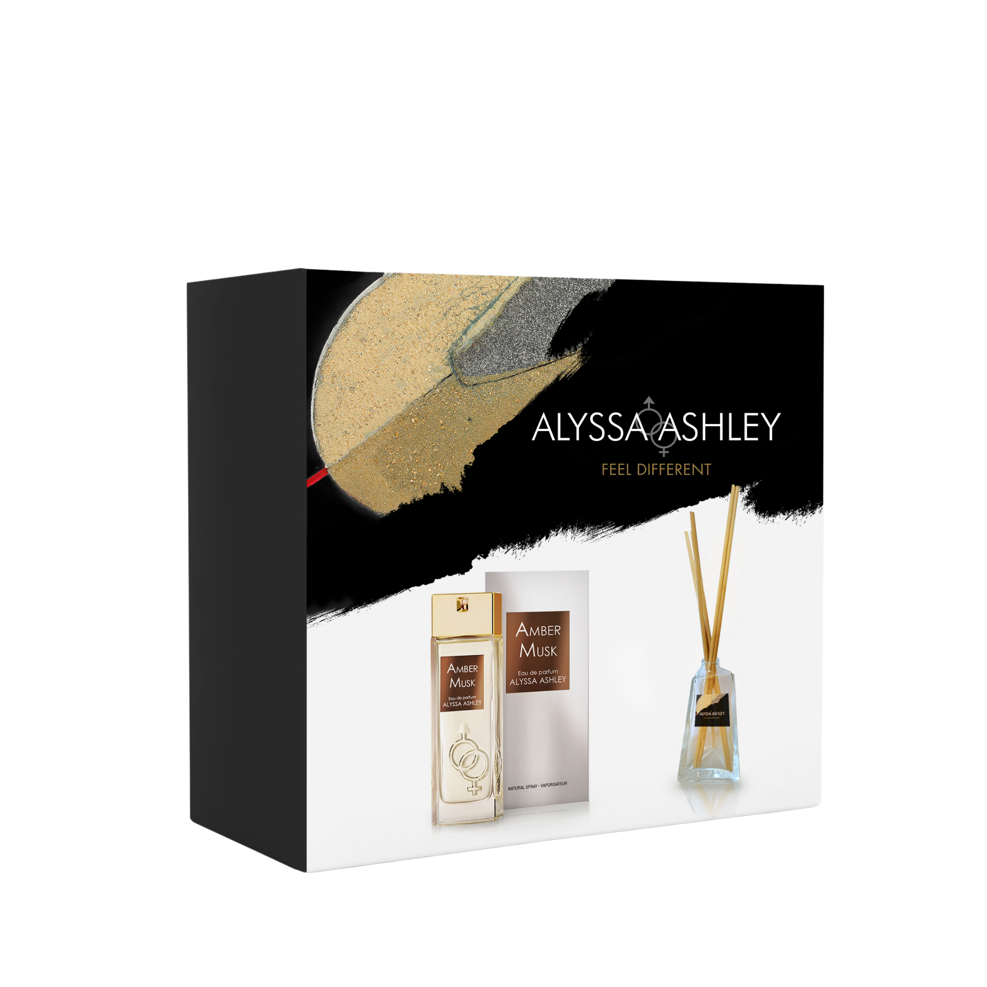 Amber Musk + scented home diffuser set