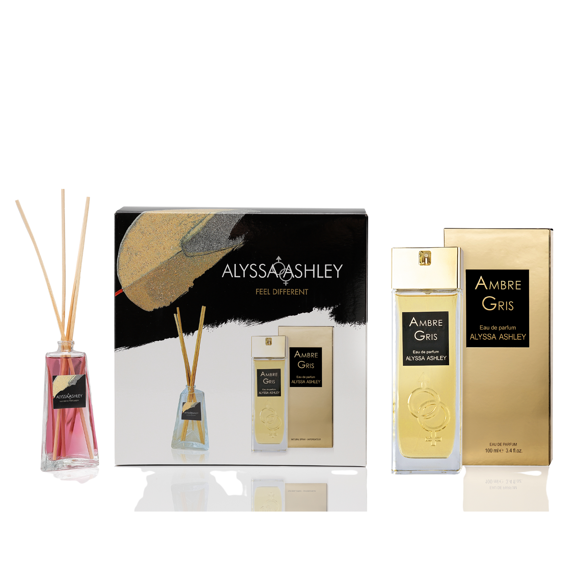 Ambre Gris+ scented home diffuser set