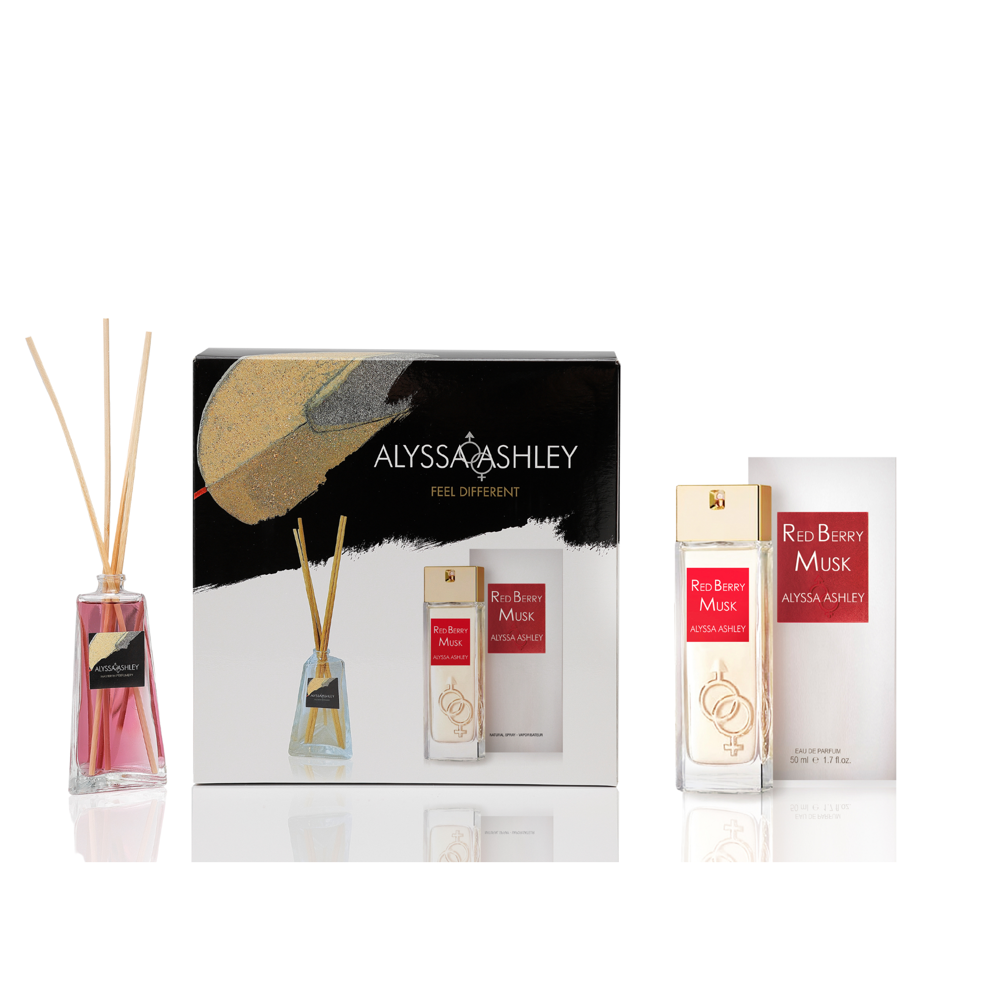 Redberry Musk + scented home diffuser set