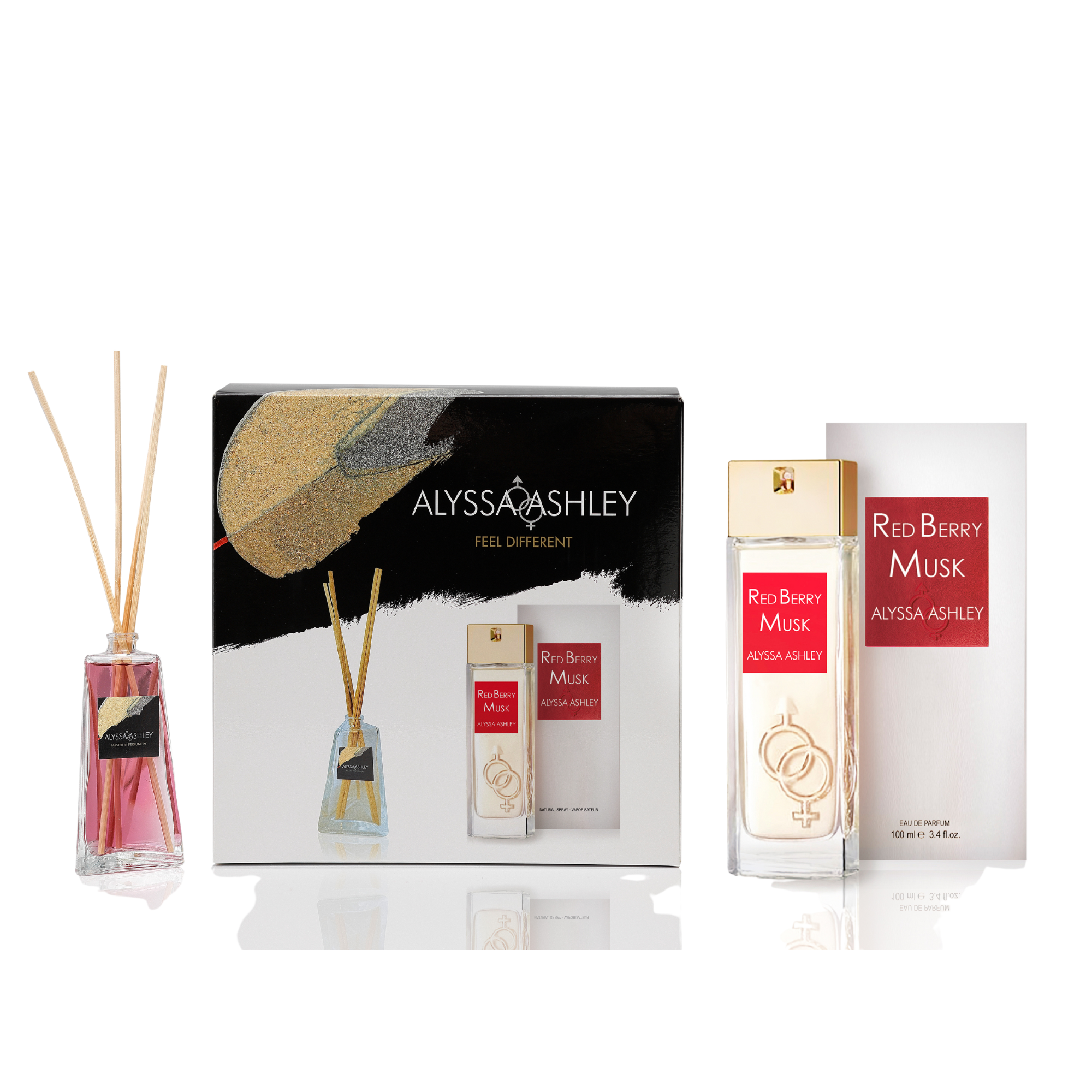 Redberry Musk + scented home diffuser set