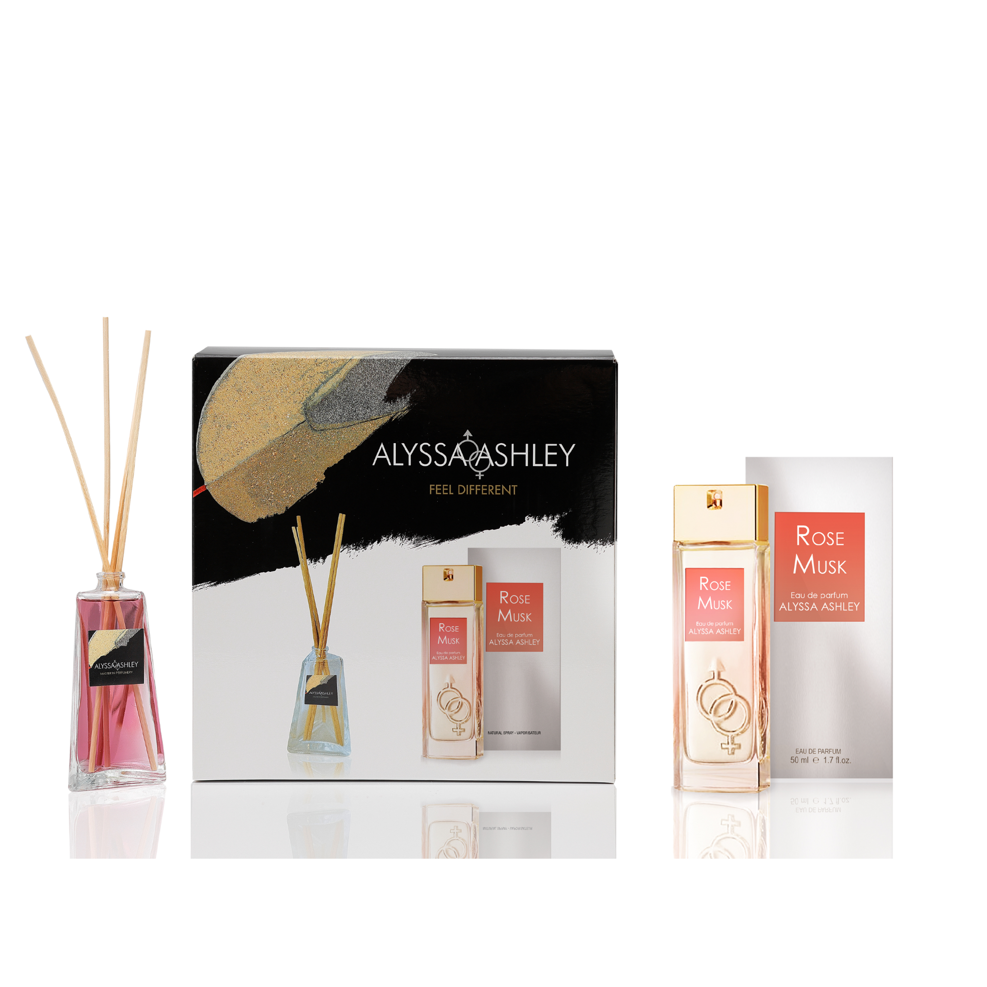 Rose Musk + scented home diffuser set