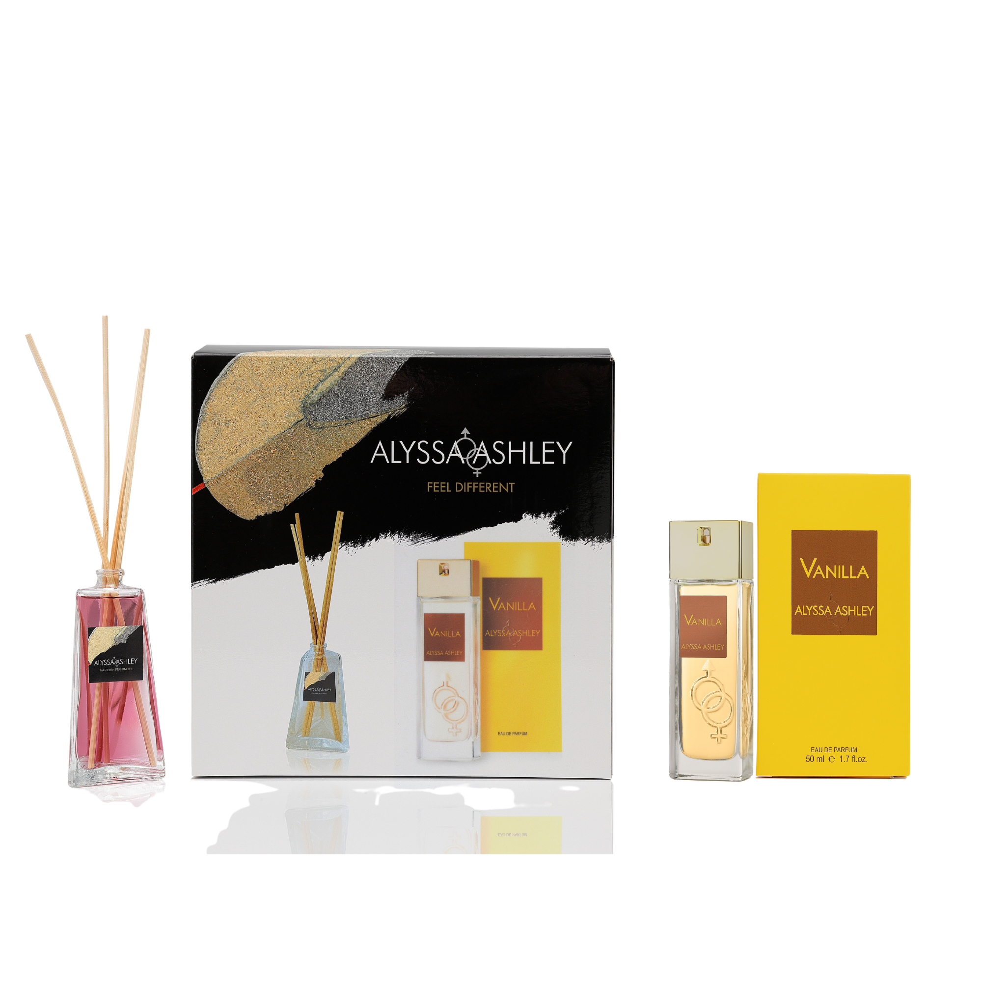 Vanilla + scented home diffuser set